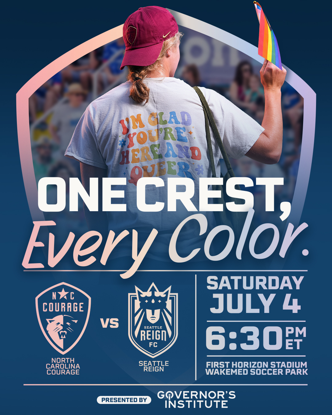 Option C — Pride flag fan creative