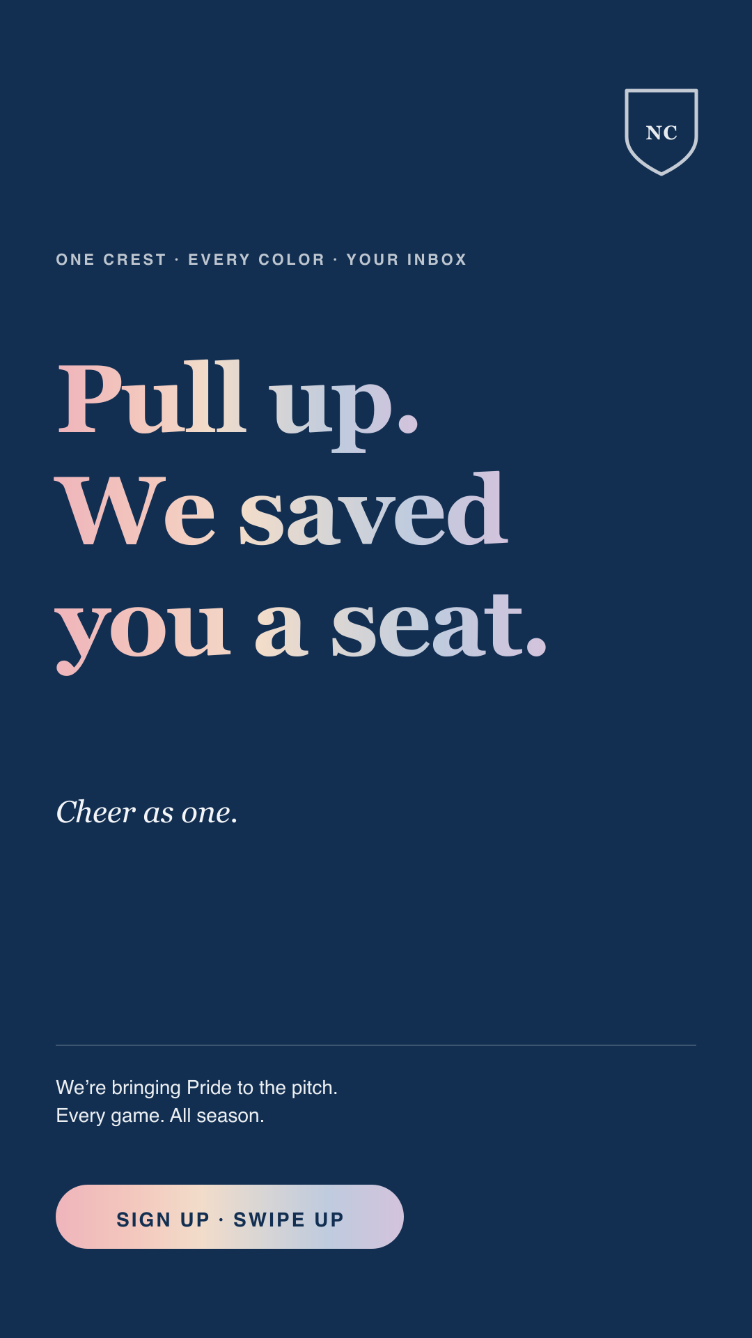 Typographic story creative